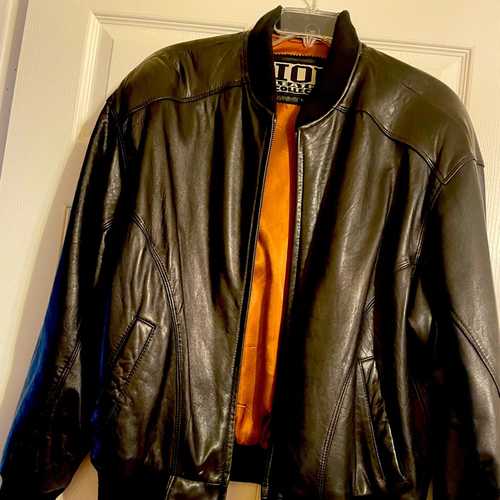Men leather jacket